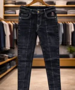 Men’s Premium Black Slim Fit Jeans – Stylish Stretch Denim Pants