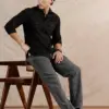 Classic Grey Washed Relaxed-Fit Jeans